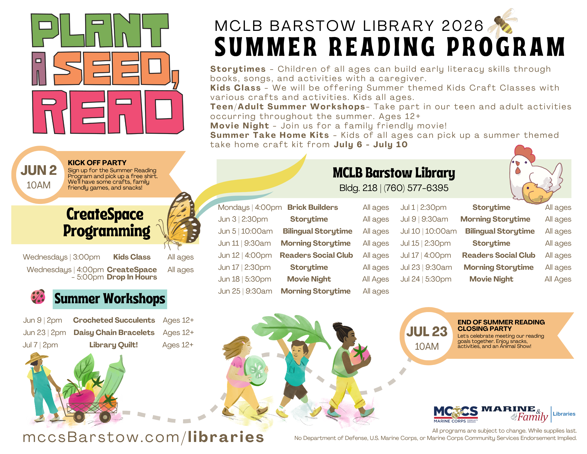 Library june calendar